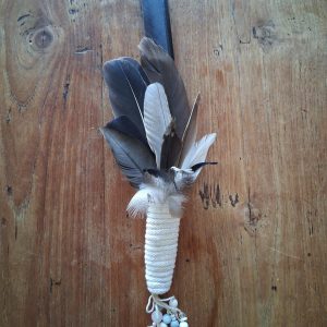 veren waaier 40 cm creme