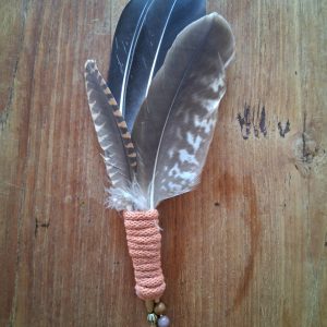 verenwaaier oranje hout 20 cm