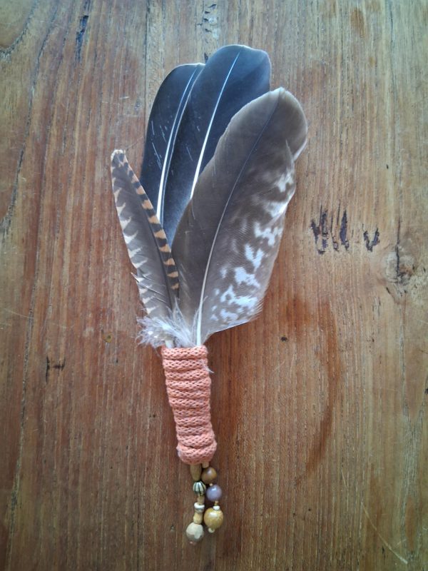 verenwaaier oranje hout 20 cm