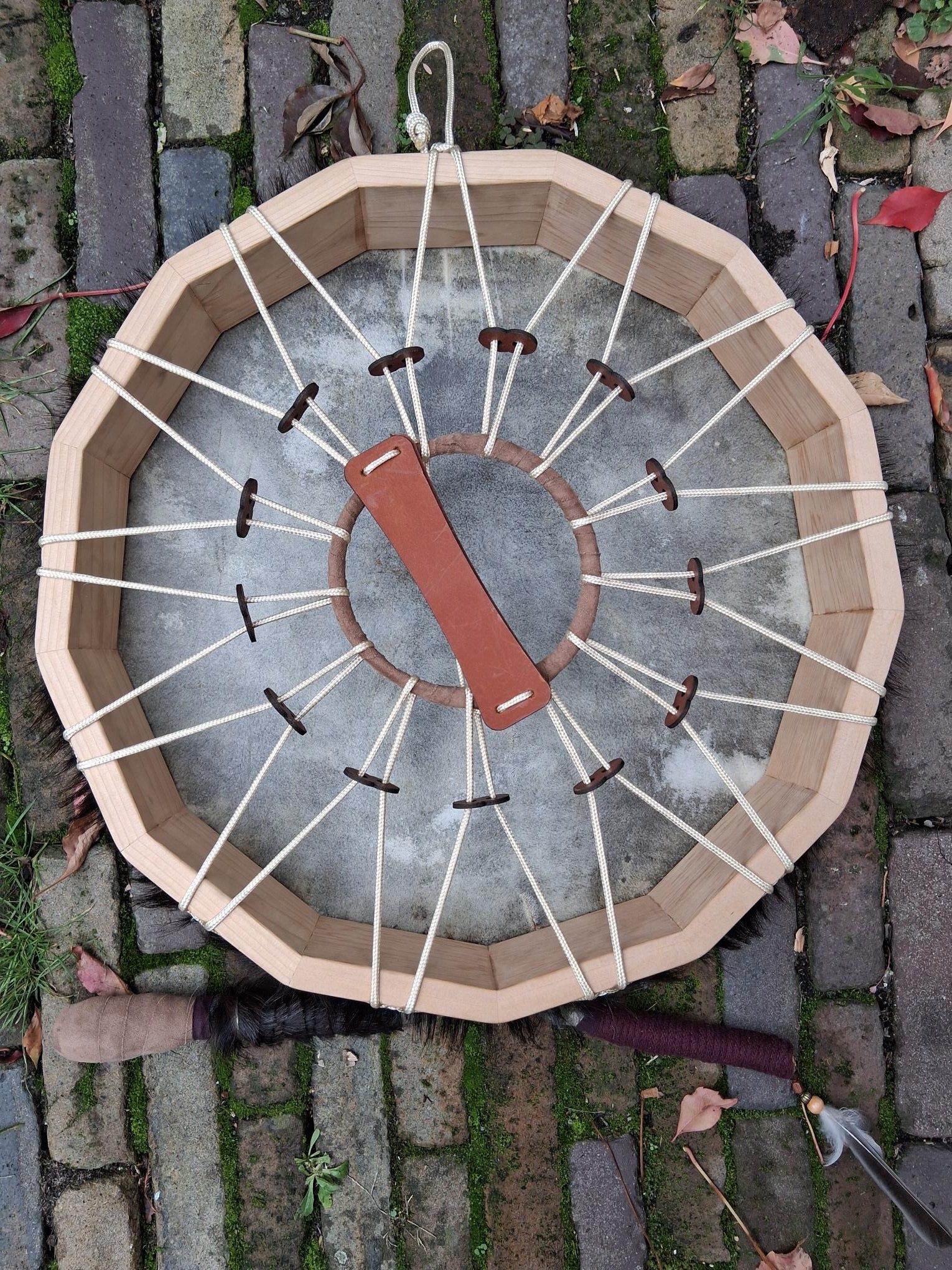 Spanbare sjamanen drum Waterbuffel - Afbeelding 3